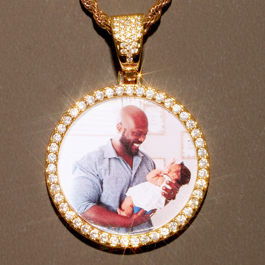 3D Circle Custom Picture Pendant