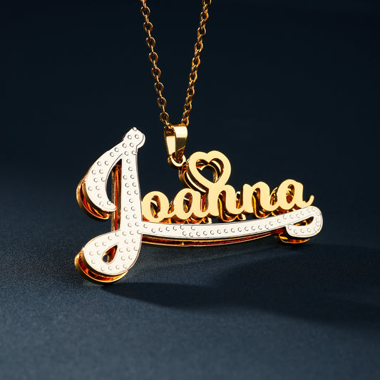 Double Plated Swiped Name Necklace