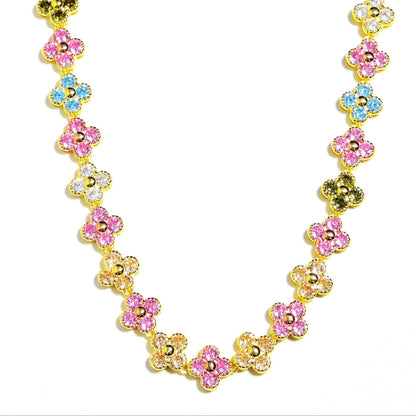Blossom Tourmaline Gemstone Necklace
