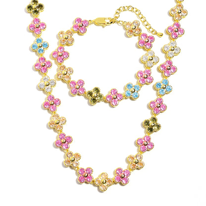 Blossom Tourmaline Gemstone Necklace