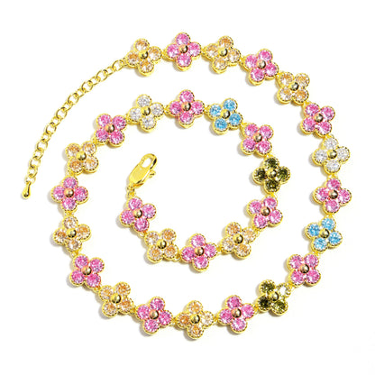 Blossom Tourmaline Gemstone Necklace