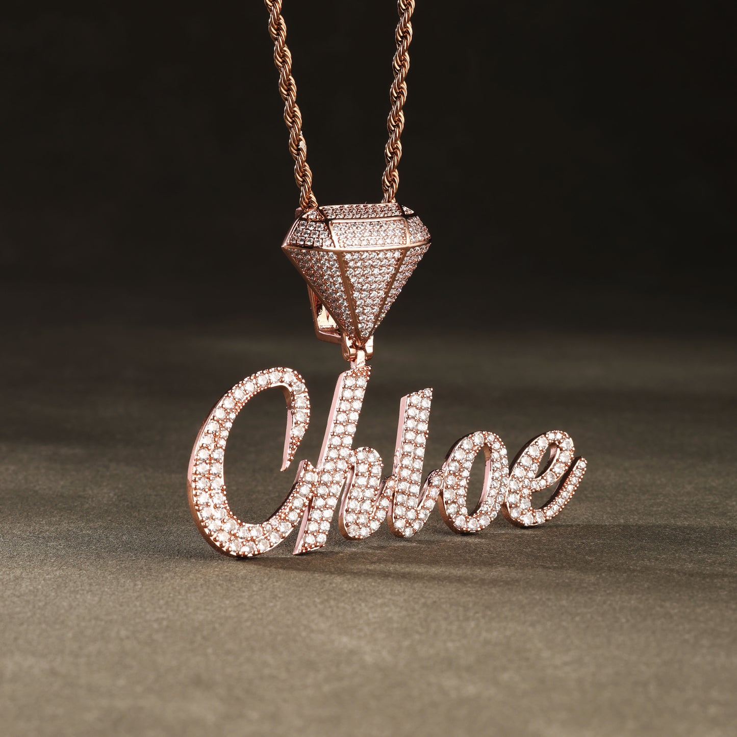 Custom Letter Name Necklace 18K Gold