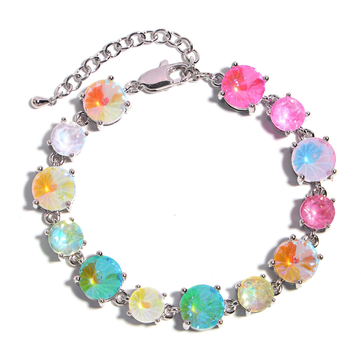 Cotton Candy Charm Gemstone Necklace