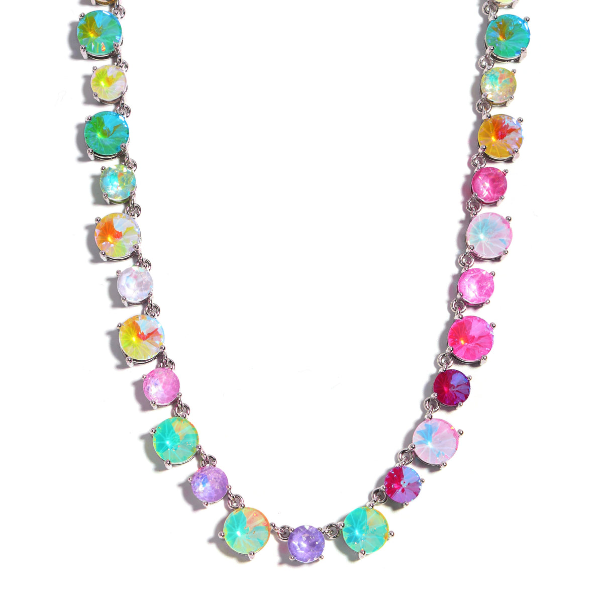 Cotton Candy Charm Gemstone Necklace