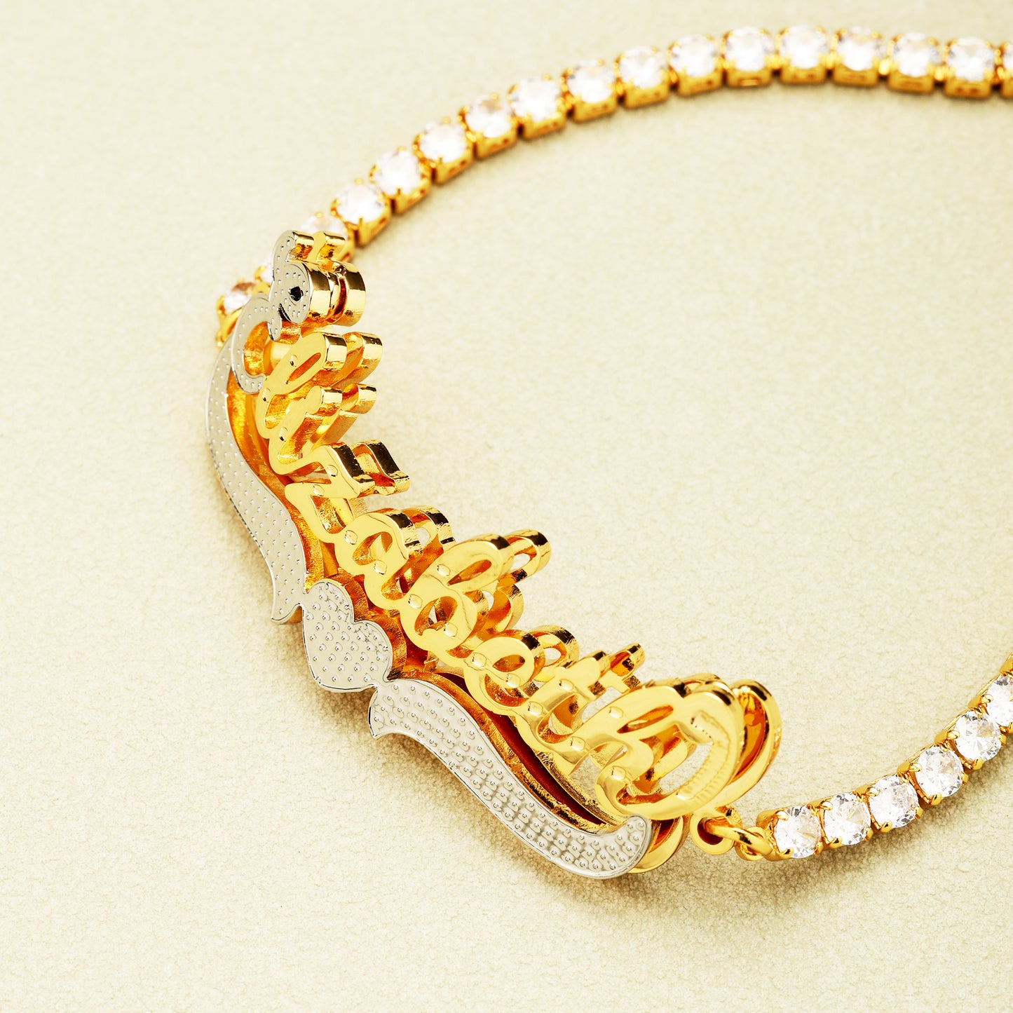 Heart Shaped Name Bracelet