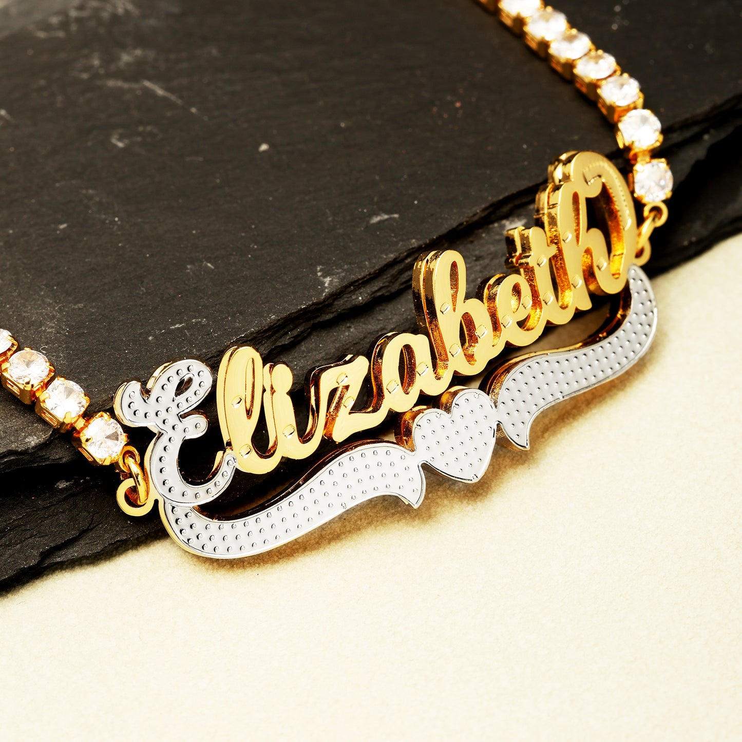 Heart Shaped Name Bracelet