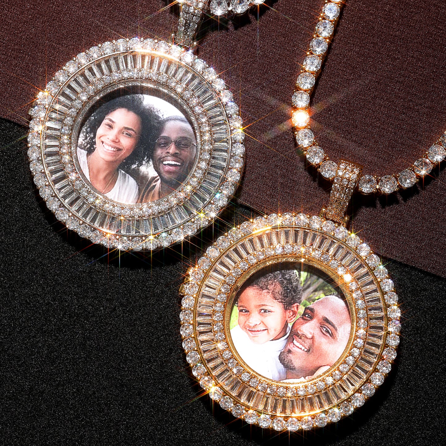 Family Photo Round Pendant