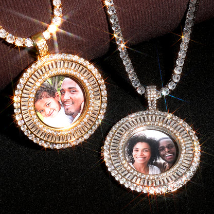 Family Photo Round Pendant