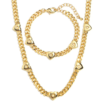Heart-Linked Legacy: Diamond Cuban Chain Necklace