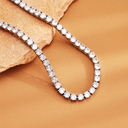 4MM 925 Silver Moissanite Tennis Chain