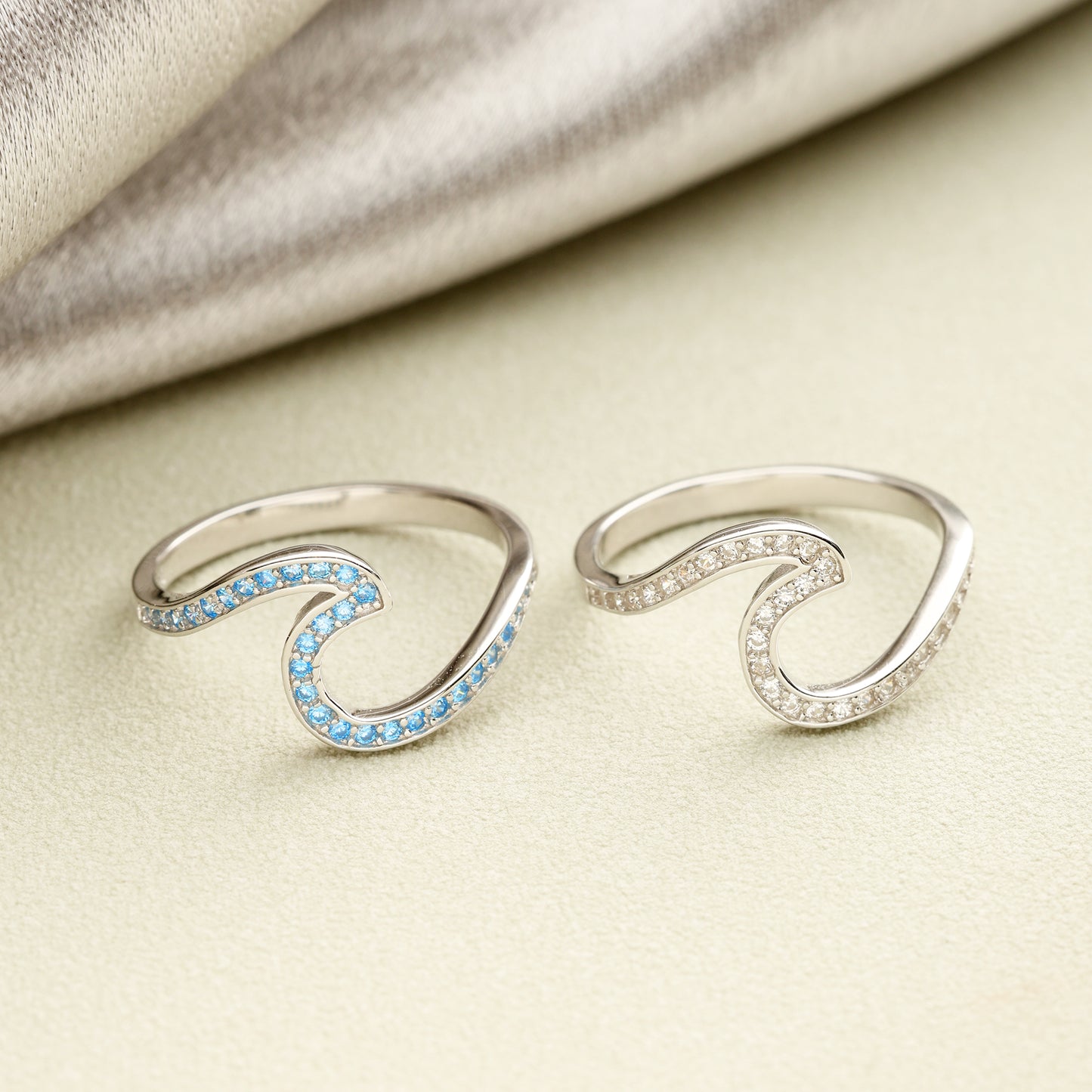 Riding the Wave of Life Statement Rings