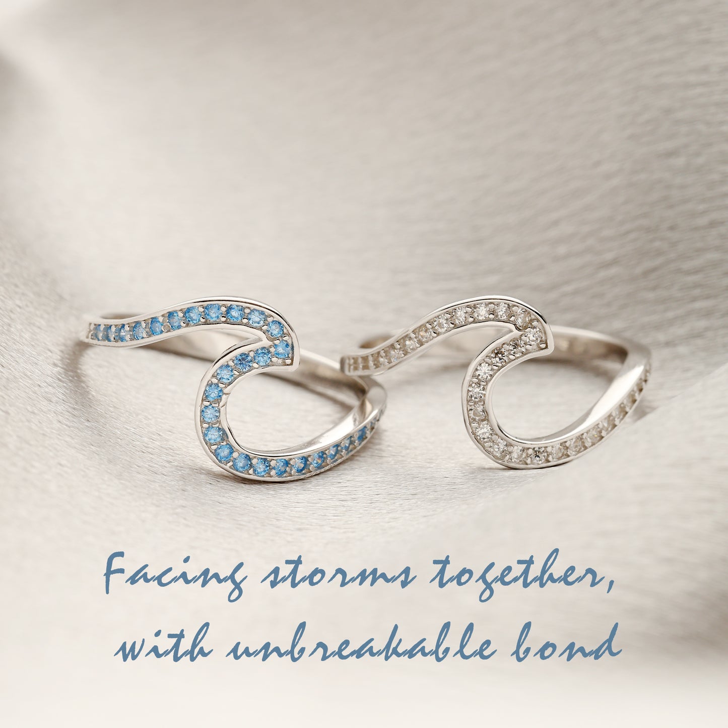 Riding the Wave of Life Statement Rings