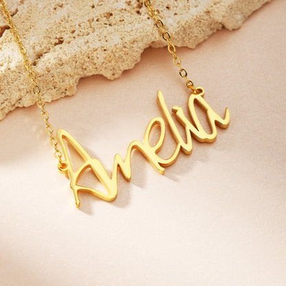 Artistic Font Name Necklace