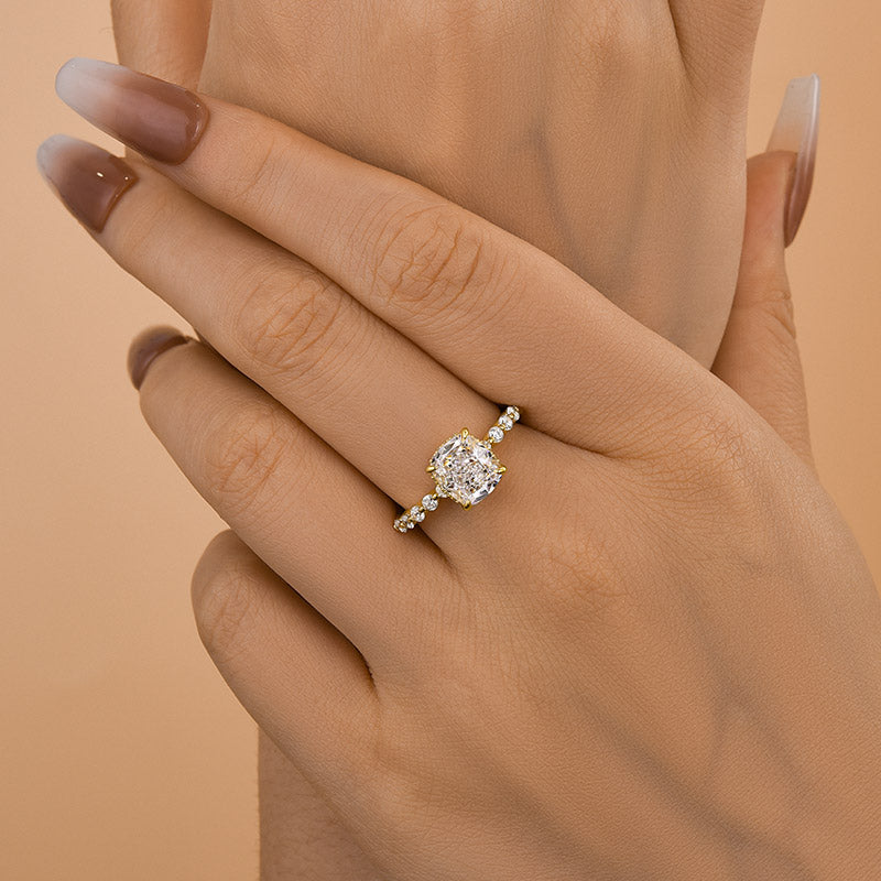 Exquisite 2.0 Carat Cushion Cut Ring