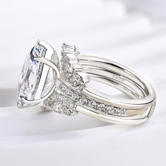 Beautifully Marquise Cut Insert Ring Set