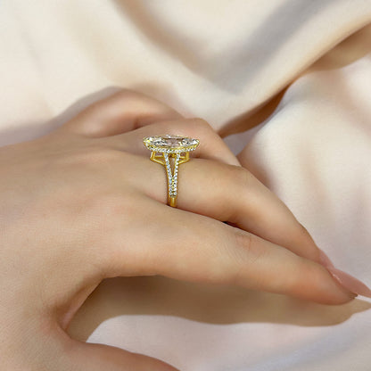 Exquisite Split Shank Marquise Cut Ring