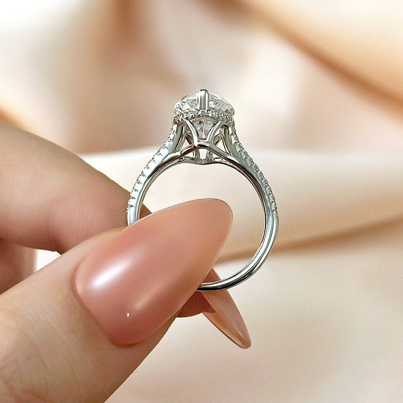 Exquisite Split Shank Marquise Cut Ring