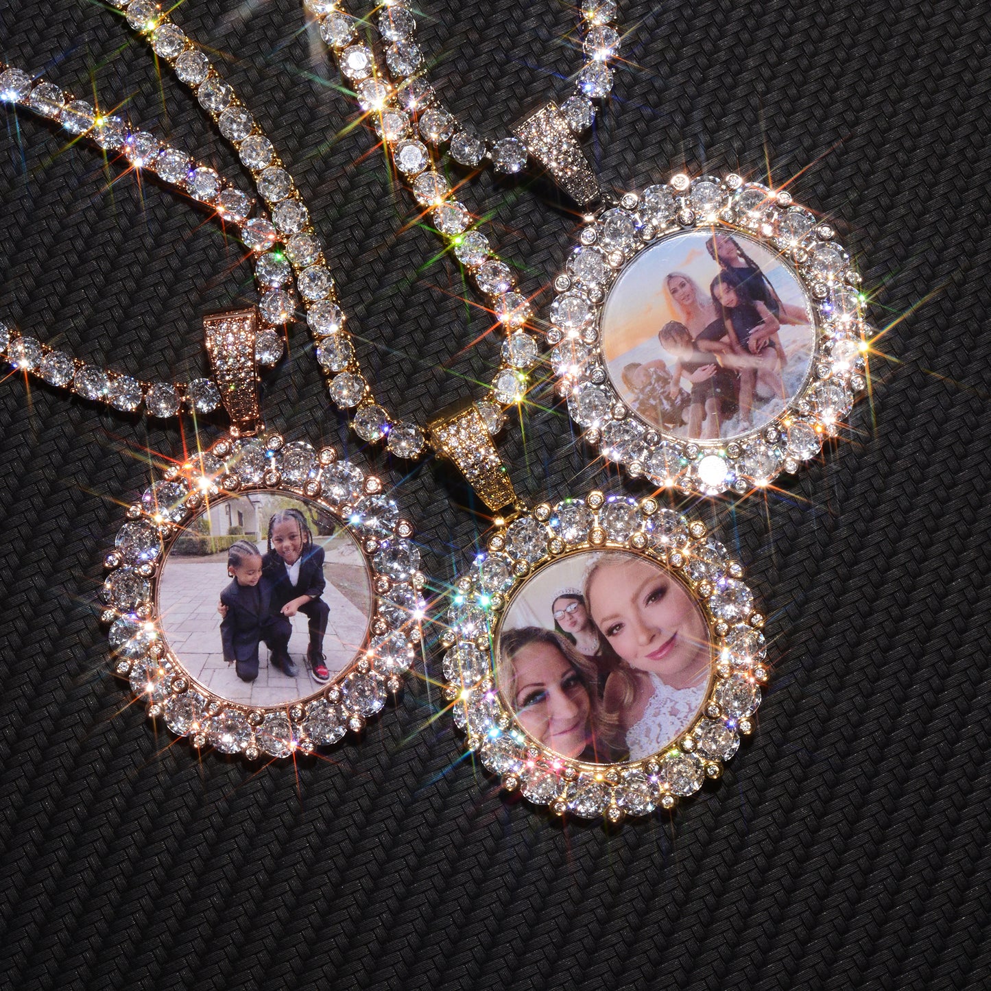 3D Circle Custom Picture Pendant