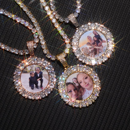 3D Circle Custom Picture Pendant