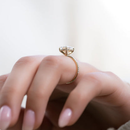 Elegant Sterling Silver Radiant Cut Ring