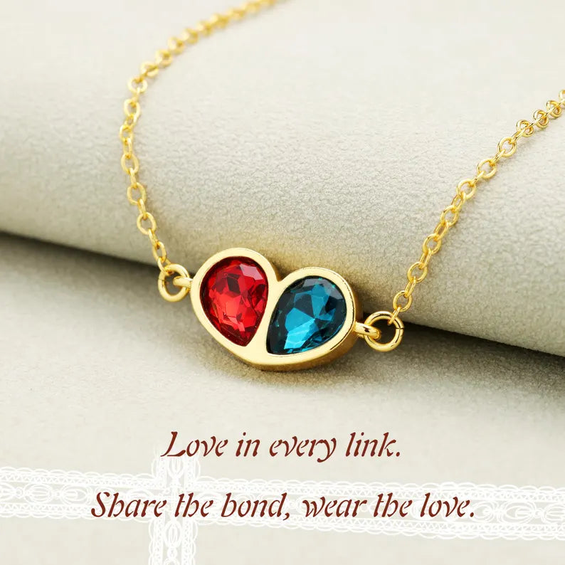 Minimalist Heart Birthstone Necklace