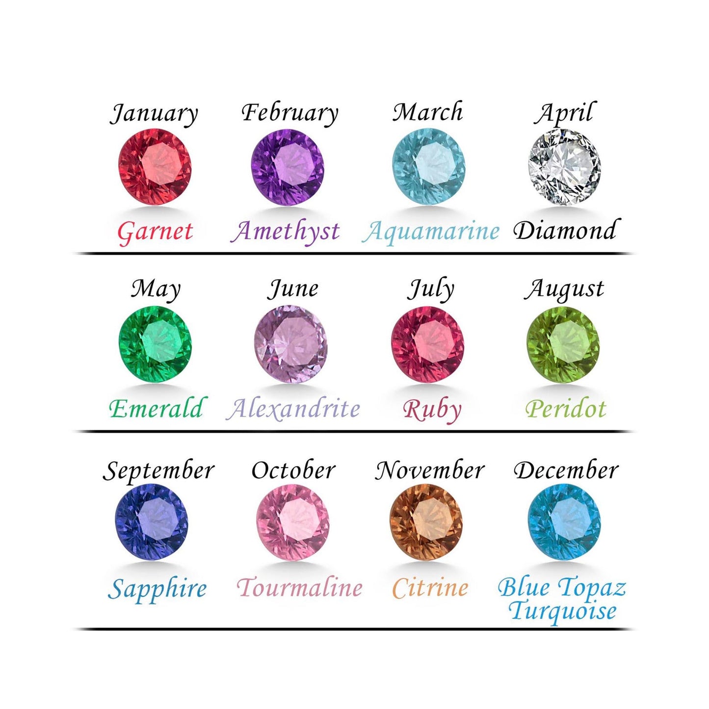 Custom Two Color Birthstone  Ring