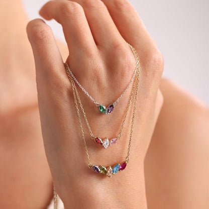 Family Birthstone Necklace