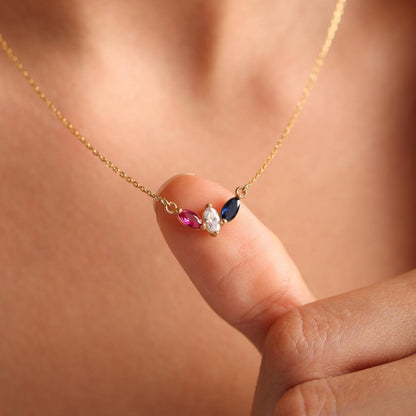 Family Birthstone Necklace