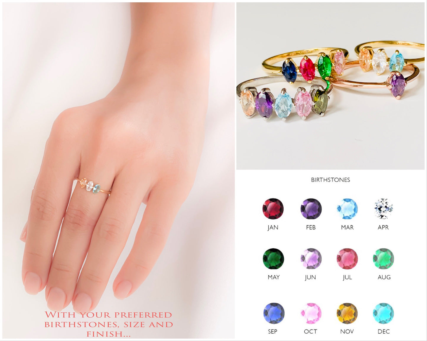 Personalized Birthstone Ring