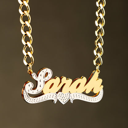 Plated Heart Name Necklace