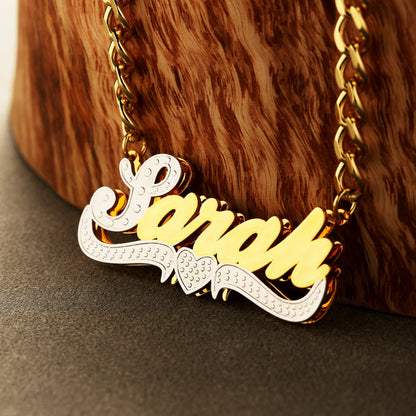 Plated Heart Name Necklace