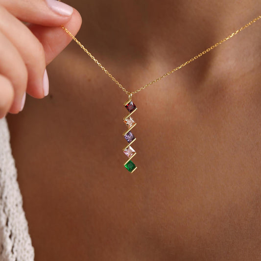 Multi Birthstone Necklaces