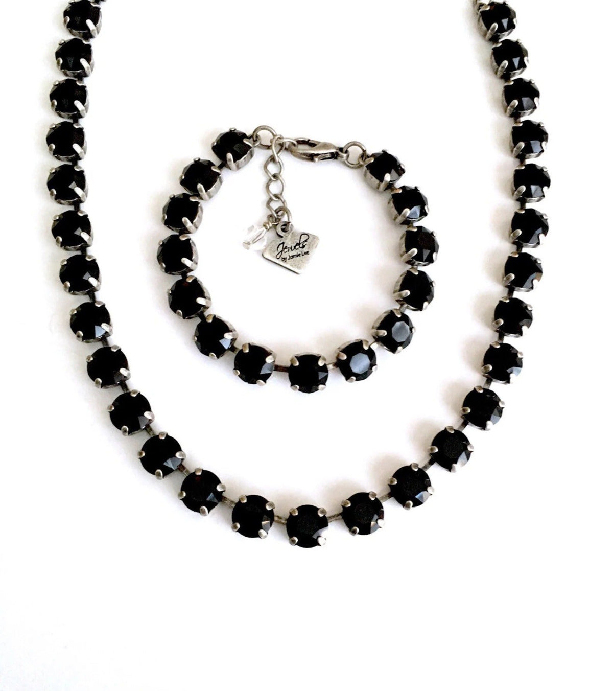 Black Onyx Crystal  Statement Necklace