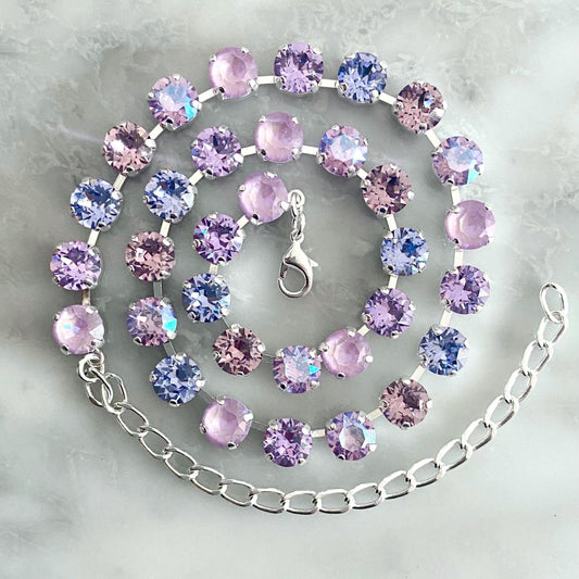 Soft Gradient Crystal Tennis Necklace