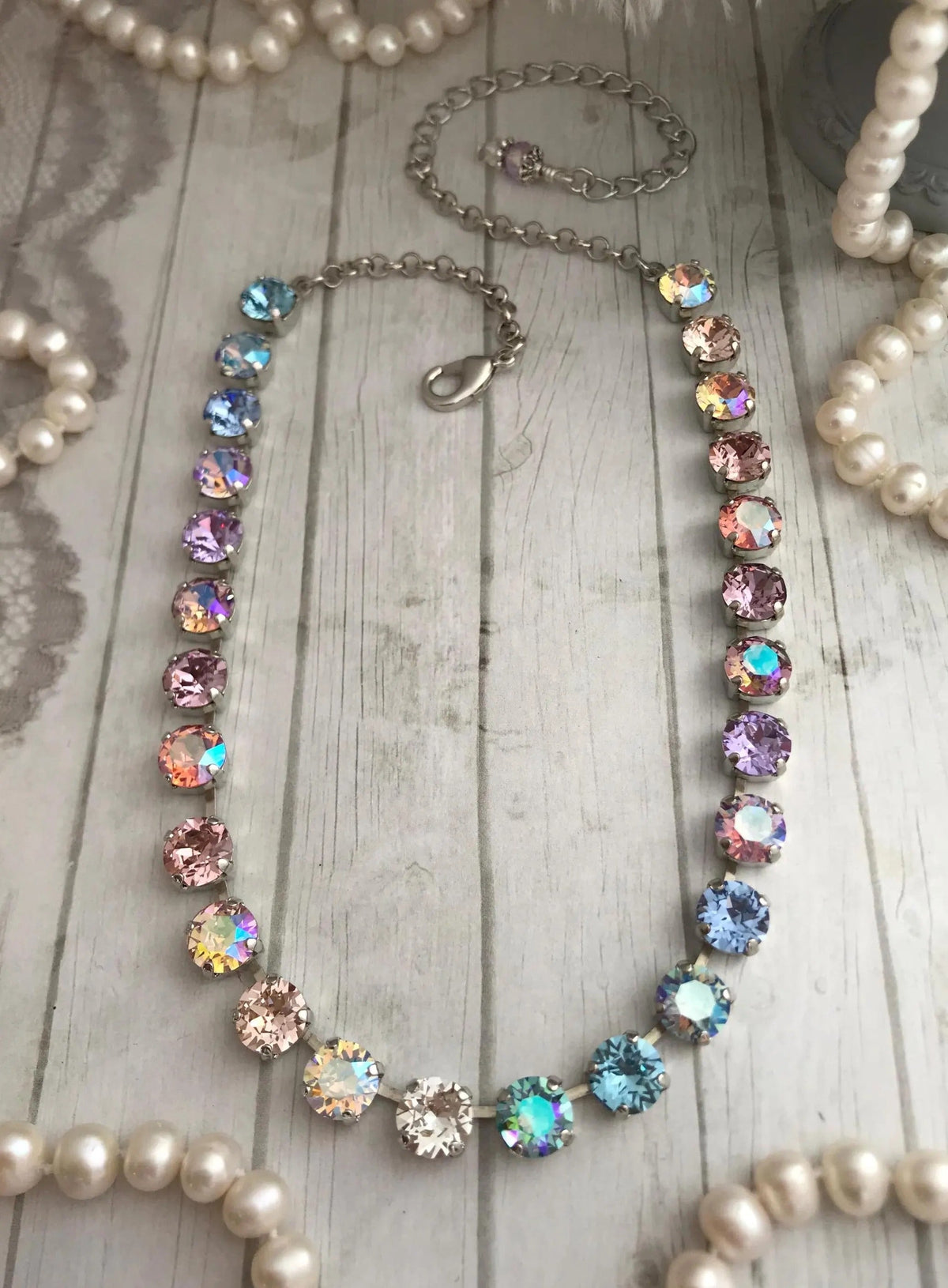 Dreamy Radiant Crystal Tennis Necklace