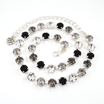 Shadow & Light: Black & White Crystal Necklace