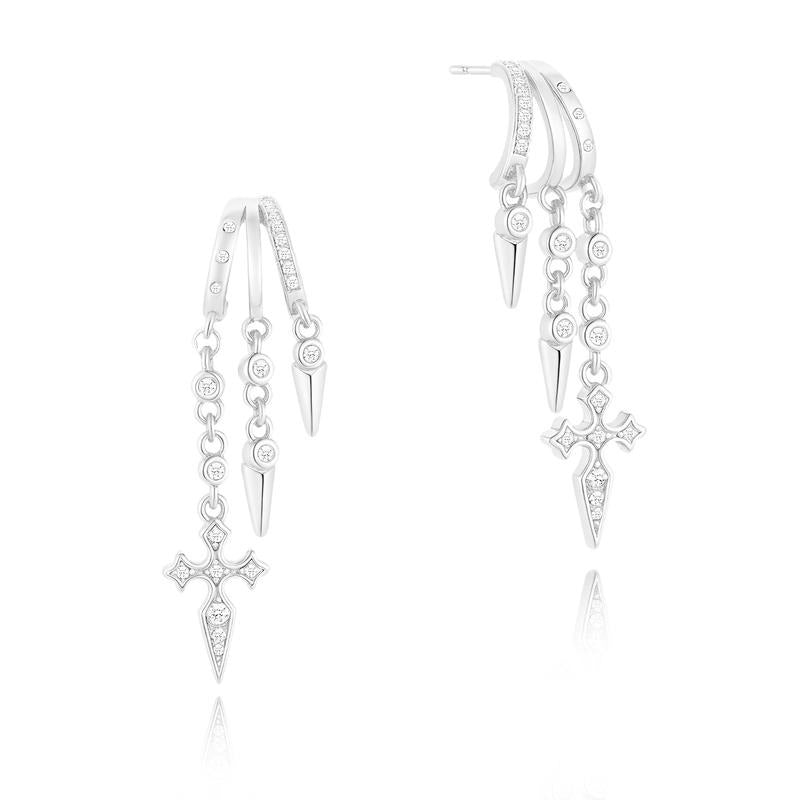 Dainty Triple Huggie Hoops Trendy Women's Earrings  Statement Drop