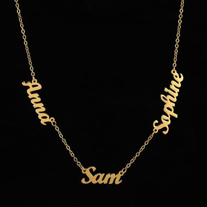 Multi-Name Custom Necklace Personalized Letter Necklace Anniversary Gift for Her（Add up to 6 names）