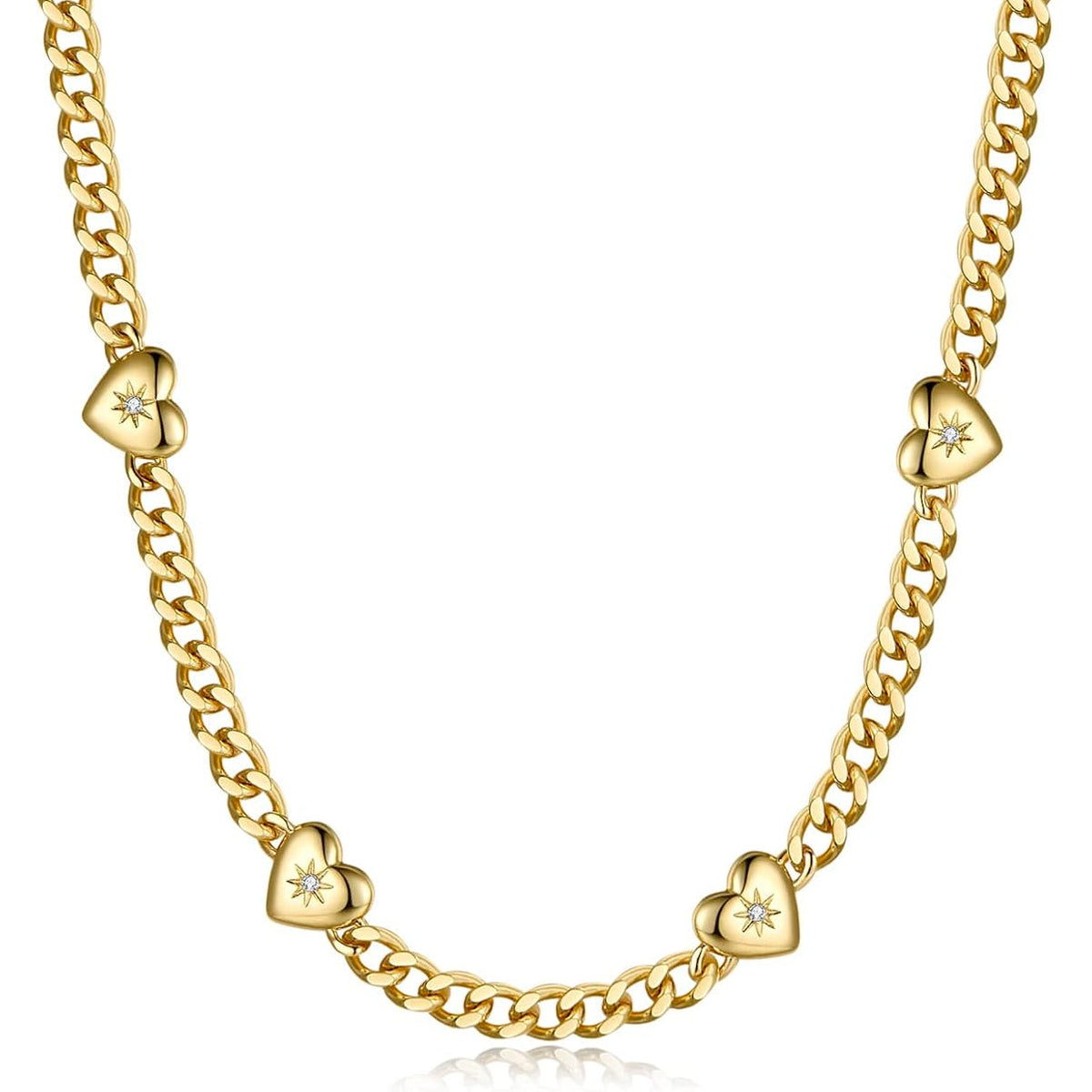 Heart-Linked Legacy: Diamond Cuban Chain Necklace