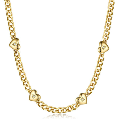 Heart-Linked Legacy: Diamond Cuban Chain Necklace